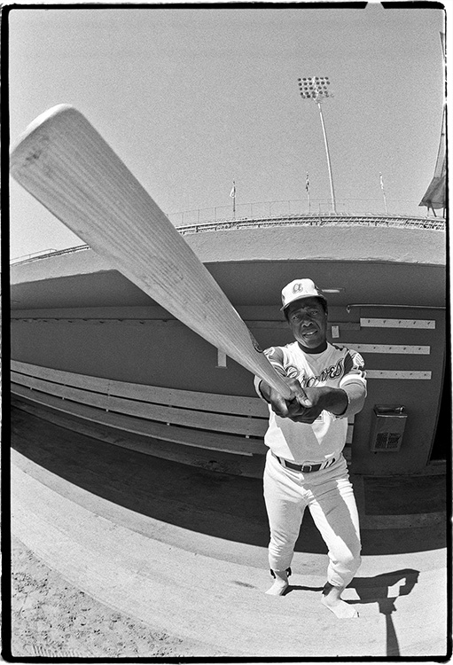 Hank Aaron, Atlanta Braves, Atlanta, GA, 1973