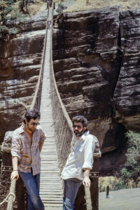 Steven Spielberg and George Lucas on location