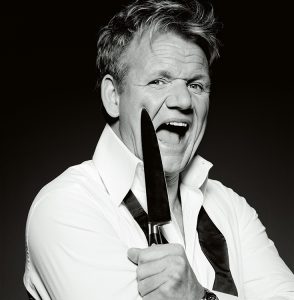 Gordon Ramsay with knife