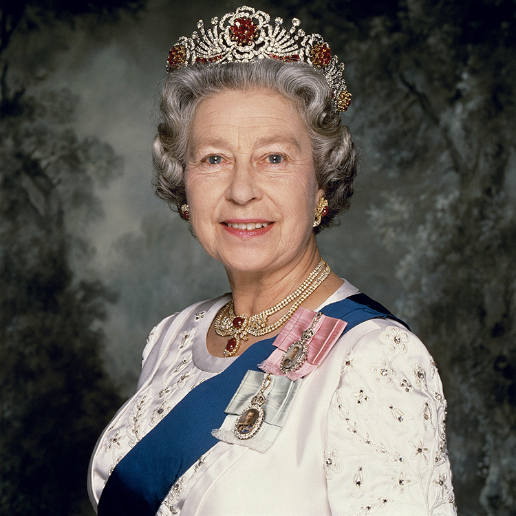 | H.M. Queen Elizabeth II of Great Britain wearing THE 