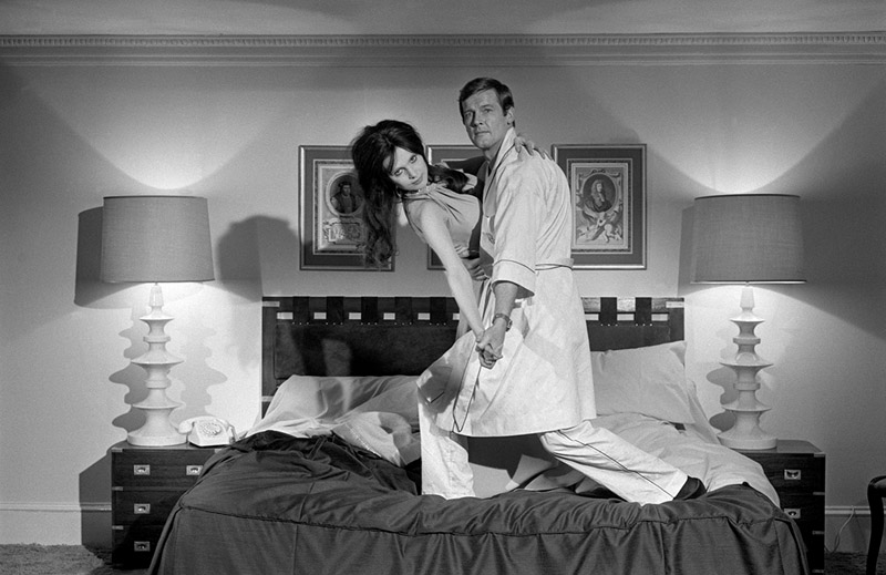 Roger Moore and Madeline Smith