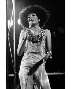 Diana Ross on stage in London, 1973